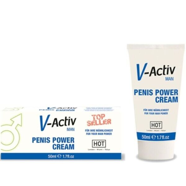 Cremă intimă HOT V-ACTIV pentru bărbați, flacon de 50 ml