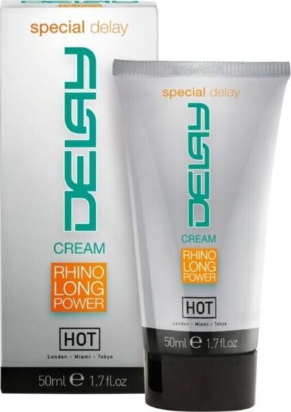 Cremă retardantă HOT Delay Cream în ambalajul de 50 ml