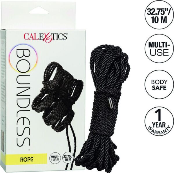 Frânghie bondage CalExotics Boundless Rope 10 m, strânsă în ghem