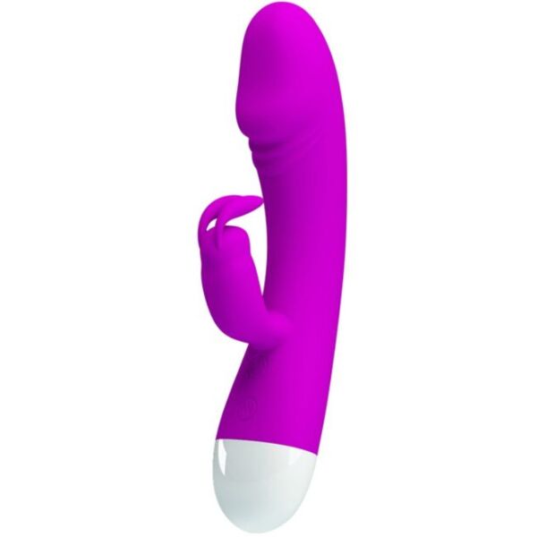 Vibrator rabbit Pretty Love Smart Will (BW-241028), cu axul curbat și urechile de iepuraș