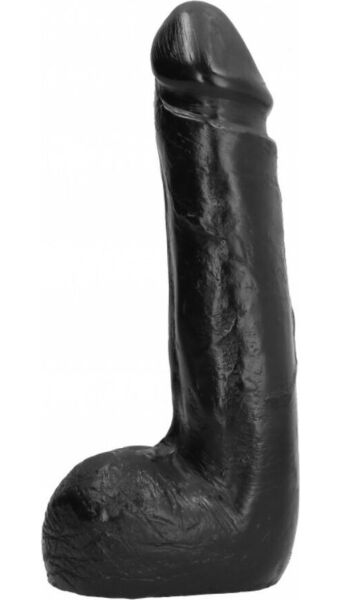 Dildo All Black 20 cm negru, cu aspect semirealist