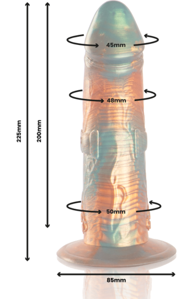 Dildo EPIC Talos colorat, cu baza lată