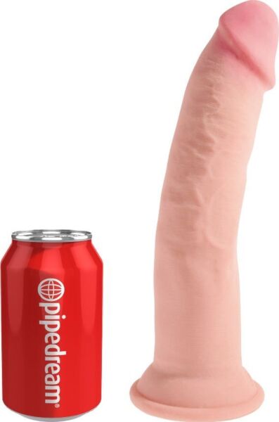 Dildo realist Pipedream King Cock Plus Triple Density cu bază cu ventuză