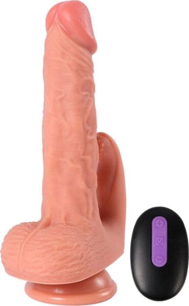 Vibrator realist SHEQU Hayden 16 cm cu stimulator clitoridian