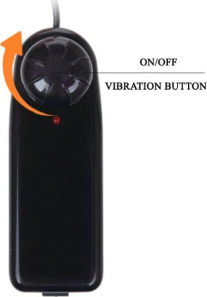 Dildo realist cu vibrații Baile The Big Penis, de 23,5 cm, culoarea pielii, cu ventuză