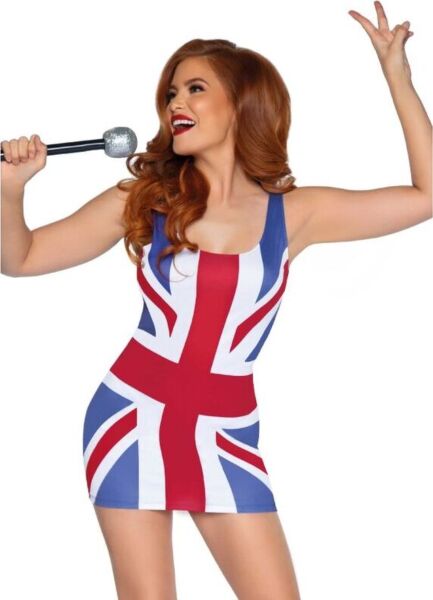 Costum Leg Avenue British Flag Dress, rochie scurtă cu steagul britanic