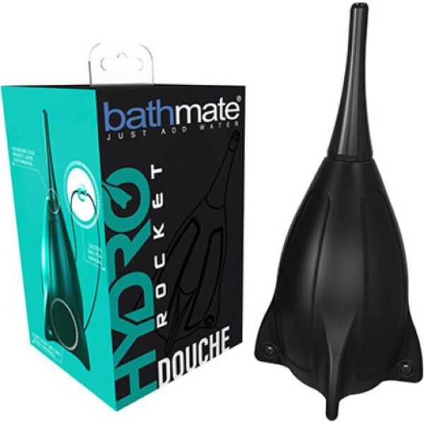 Duș anal cu pară Bathmate Hydro Rocket, negru, cu duza lui