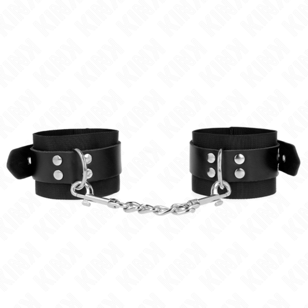 Cătușe Kink Wrist Restraint din nailon, cu o curea neagră reglabilă