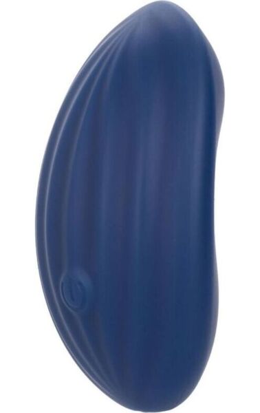 Vibrator CalExotics Cashmere Velvet Curve din silicon lichid cu suprafață striată