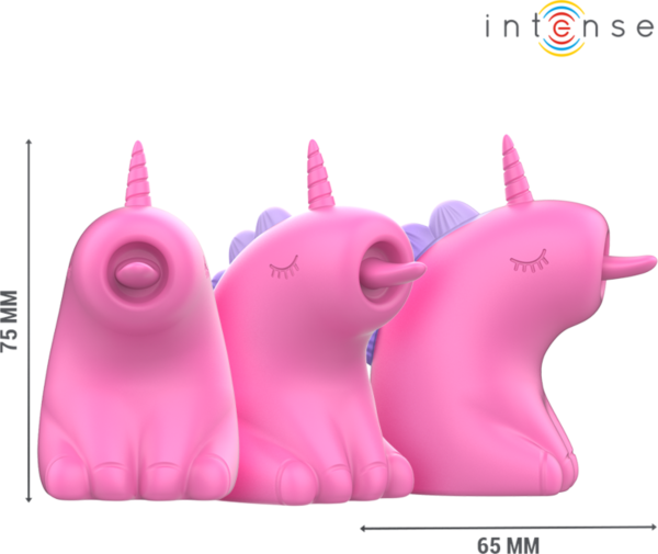 Vibrator clitoridian Intense Pinkie în formă de unicorn, de culoare fucsia