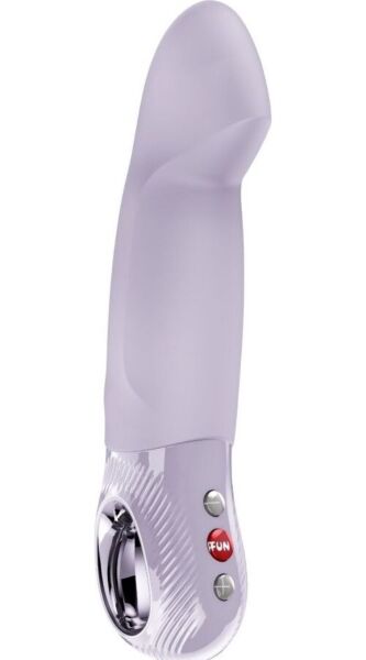 Vibrator cu împingere Fun Factory Stronic Smooth, de culoare lila, cu mânerul LOOP