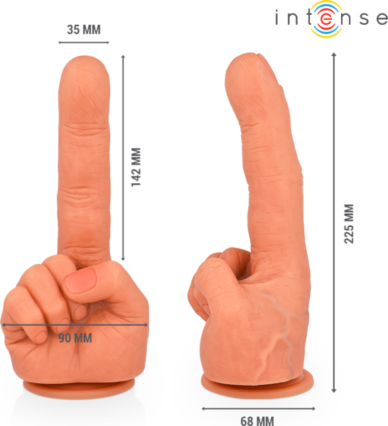 Dildo pentru punctul G Intense Hubert, flexibil, cu bază cu ventuză