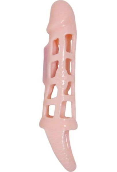Manșon extensie penis Pretty Love Harrison cu vibrator bullet și curelușă pentru testicule