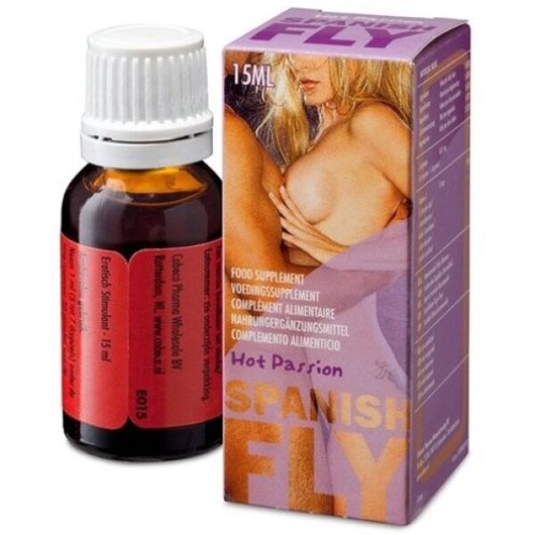 Flacon de picături afrodisiace Cobeco Spanish Fly Hot Passion de 15 ml