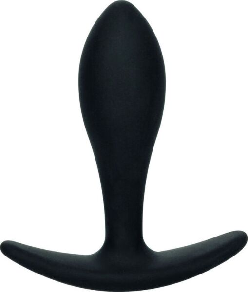 Dop anal CalExotics Boundless Teardrop negru, în formă de lacrimă și cu mâner la bază
