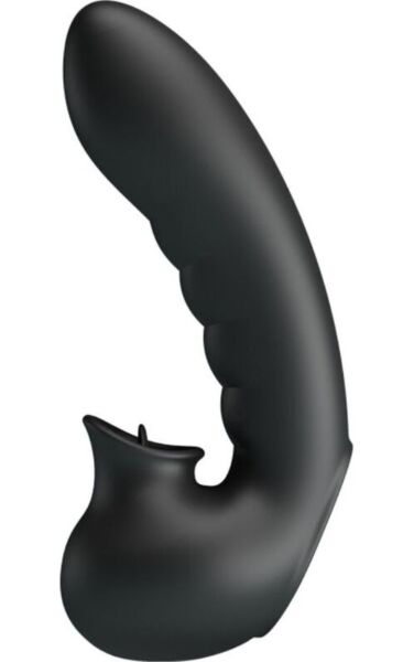 Manșon vibrator pentru deget Pretty Love Hobgoblin, din silicon negru