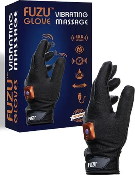 Mănușă vibratoare FUZU Vibrating Massage Glove, neagră