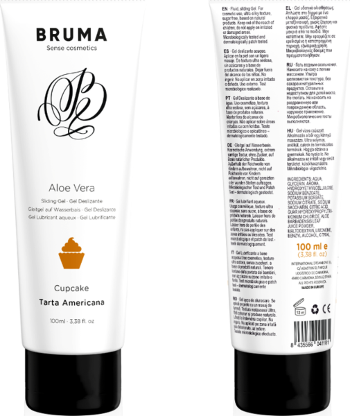 Flaconul de gel lubrifiant Bruma Aloe Vera pe bază de apă