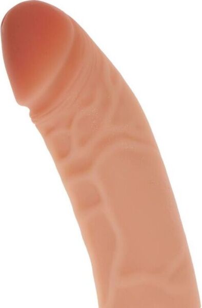 Dildo realist ToyJoy Get Real Dong 21 cm din silicon, culoarea pielii, cu bază cu ventuză