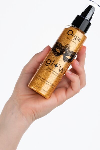 Sticlă cu spray de ulei de corp Orgie Glow Shimmering, 110 ml
