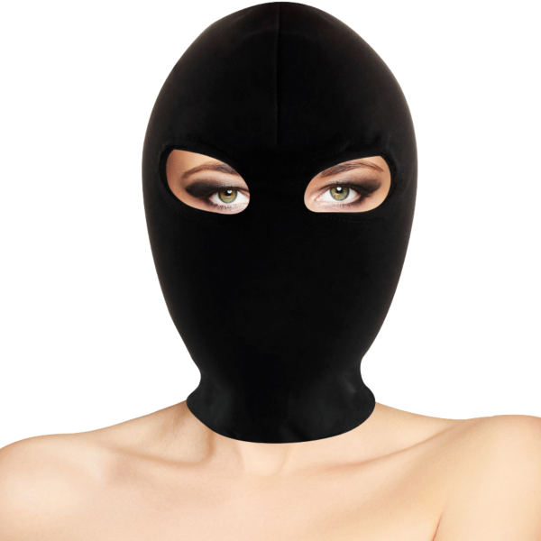 Cagulă BDSM Darkness Submission cu deschidere pentru ochi, pusă pe cap