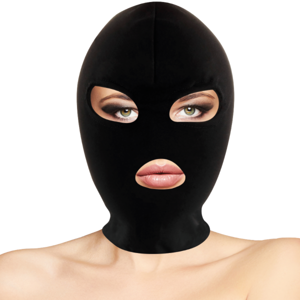 Mască cagulă BDSM Darkness cu deschidere pentru gură și ochi