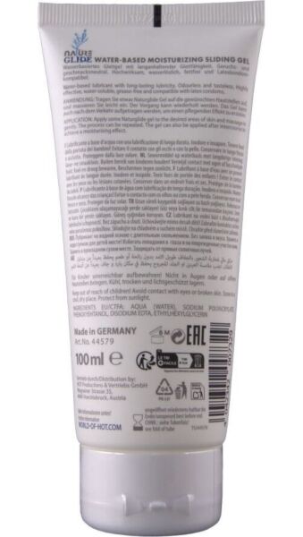 Lubrifiant pe bază de apă HOT Nature Glide, ambalaj de 100 ml