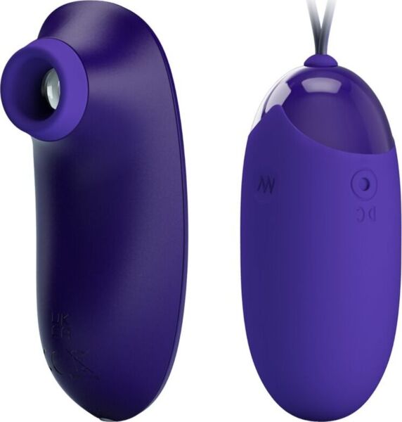 Ou vibrator Pretty Love din silicon mov, cu cordon flexibil