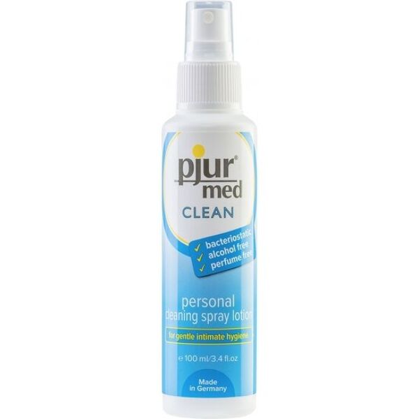 Spray de curățare intimă pjur med Clean spray în flacon de 100 ml