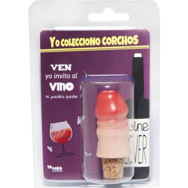 Dop în formă de penis Lovelanders pentru sticle de vin, în blisterul lui