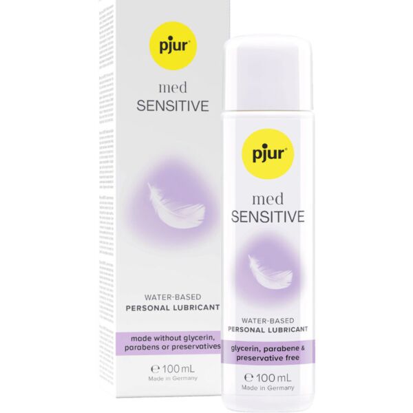 Lubrifiant pe bază de apă Pjur Med Sensitive Glide în formatele de 2 ml și 100 ml