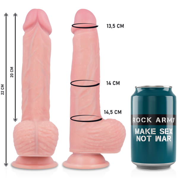Vibrator realist Rock Army Hawk cu bază cu ventuză