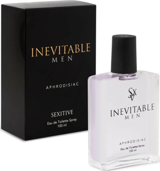 Flaconul de sticlă al parfumului SEXITIVE Inevitable Men 100 ml cu pulverizator