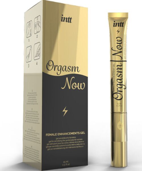 Gel stimulant INTT Orgasm Now în tubul cu aplicator vibrator