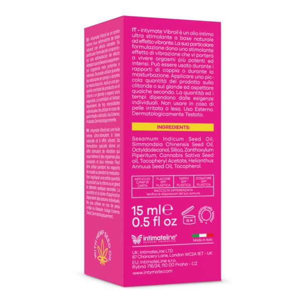 Flacon de 15 ml de ulei intim Intymate Vibroil de la IntimateLine