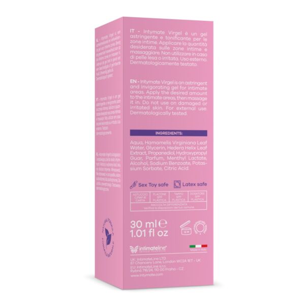 Flacon de 30 ml cu gelul pe bază de apă Intymate Virgel