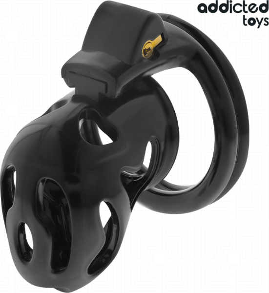 Cușcă de castitate Addicted Toys Locked 8 cm cu cele patru inele și cheile ei