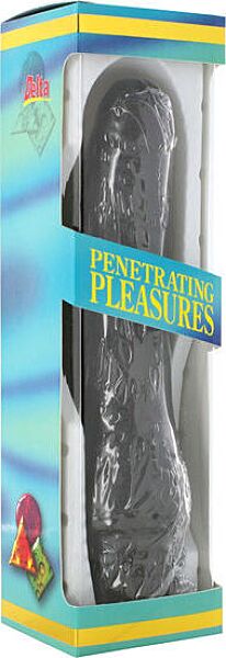 Vibrator realist Seven Creations P-Shape 20 cm, penis de culoare neagră