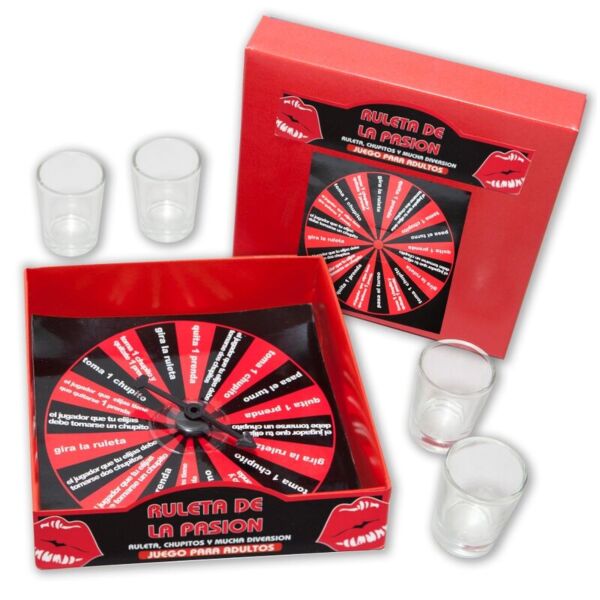 Joc de shoturi Diablo Picante Ruleta de la Pasión, cu ruleta și cele 4 pahare