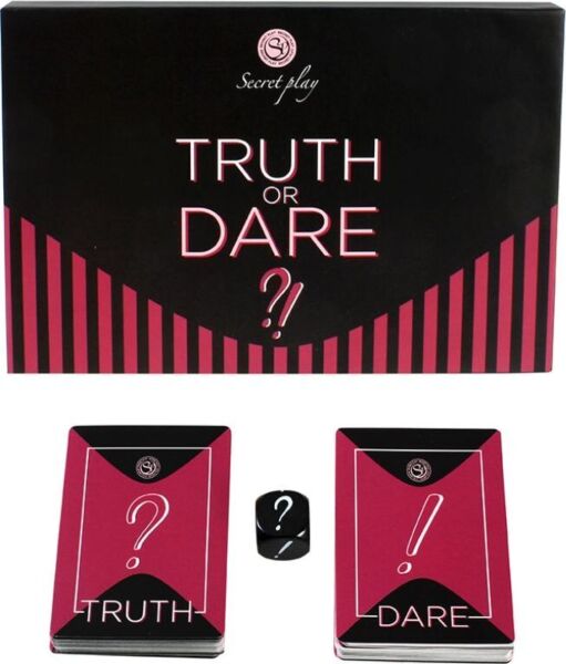 Joc de cărți Secret Play Truth or Dare FR/PT cu zarul său