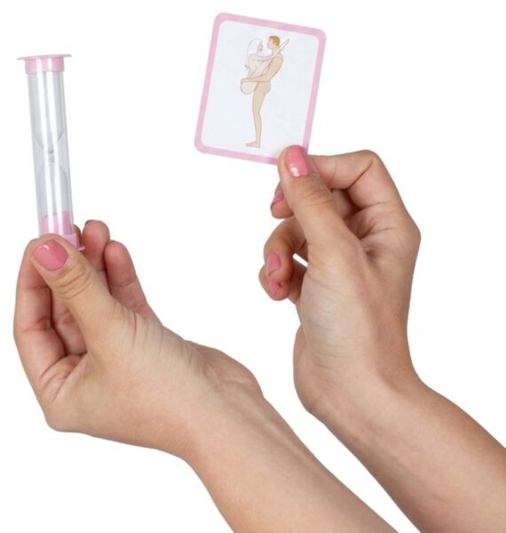 Joc pentru cupluri Secret Play Memory Play, cu cărțile și clepsidra