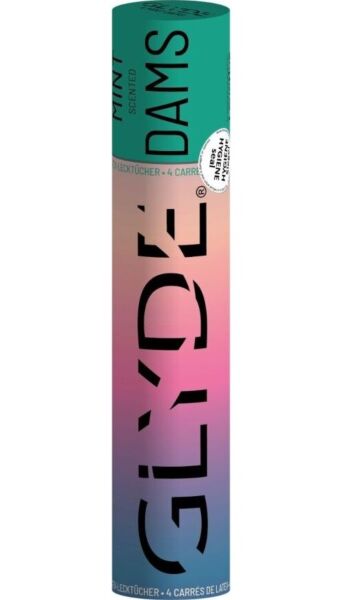 Pachet de dental dam din latex Sheer Glyde Dams pentru sex oral