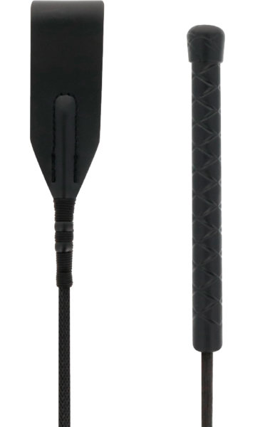 Cravașă Darkness de 45 cm cu vârf din piele fină