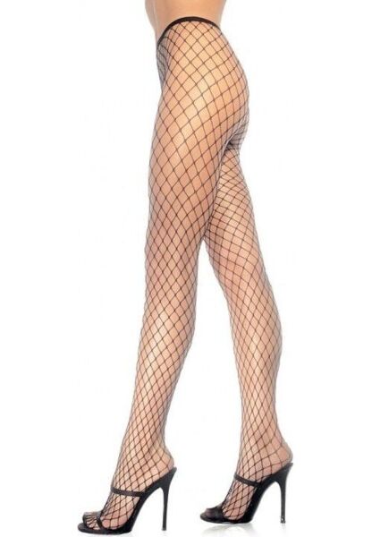 Ciorapi dres plasă Leg Avenue Xena Diamond Tights în negru, cu ochiuri late în romb