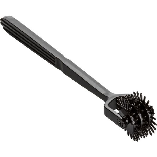 Roată Wartenberg CalExotics Boundless Trio Pleasure Wheel, de culoare neagră, cu cele trei roți cu țepi