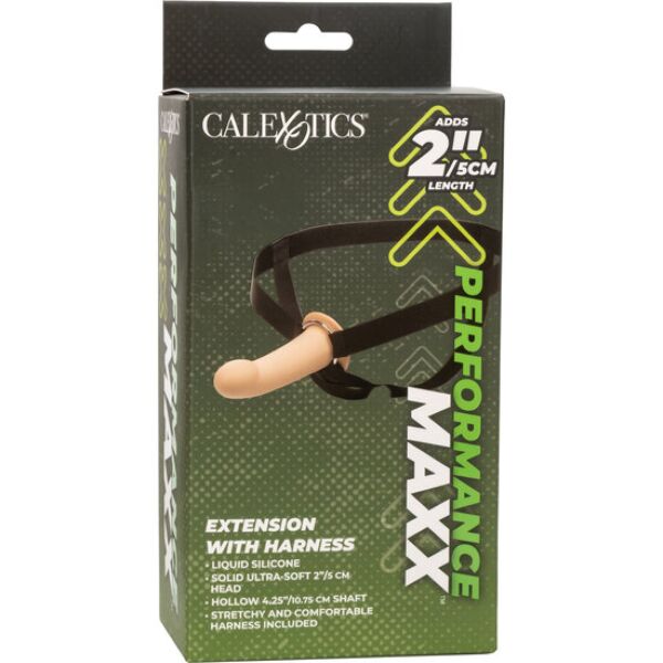 Manșon pentru penis CalExotics Performance Maxx cu ham strap-on cu curele