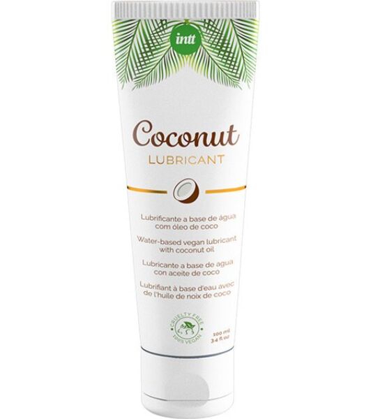 Flacon de 100 ml cu lubrifiantul pe bază de apă INTT Vegan Coconut