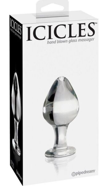 Dop anal din sticlă suflată Pipedream Icicles N. 25