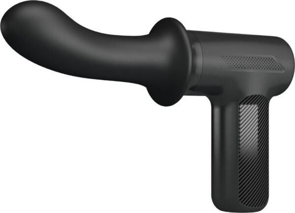 Pistol de masaj Pretty Love BW-055029 negru, cu capul din silicon