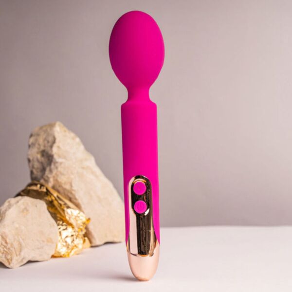Vibrator wand Rocks-Off Oriel Wand cu cap flexibil din silicon